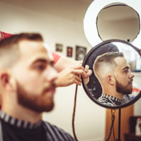 classical haircut view from the side