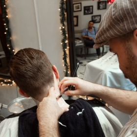 detail shaving of the neck