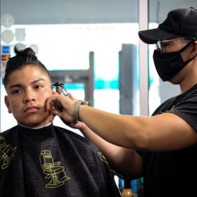 Ronald Richards makes shaving of sideburns for teenager